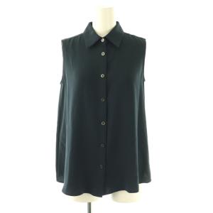25SS Flow Zatie Blouse ブラウス ノースリーブ S32 ネイビー /DO OS SH