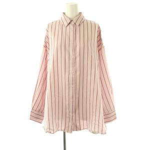 gelato pique 25SS ストライプ ロングシャツ ショートパンツ セット ルームウェア F ピンク /HK OS