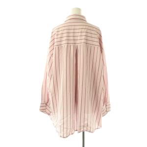gelato pique 25SS ストライプ ロングシャツ ショートパンツ セット ルームウェア F ピンク /HK OS