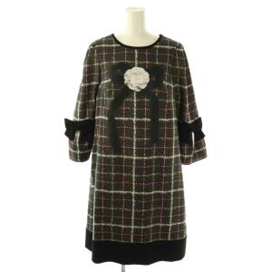 カメリア ツイードライクプリントワンピース 38 チャコール マルチカラー /ES OS