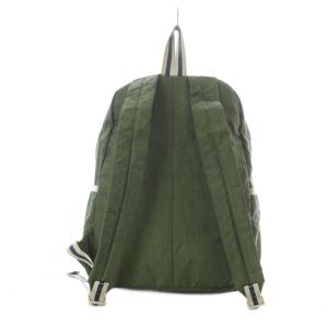 LesportSAC リュックサック デイパック 緑 グリーン フロントポケット /RI OS
