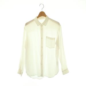 24AW セルロースシルクブロード カラーシャツ 長袖 F ホワイト /HK OS