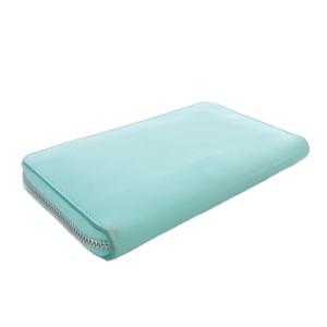 TIFFANY&Co. ラウンドファスナー 長財布 ライトブルー