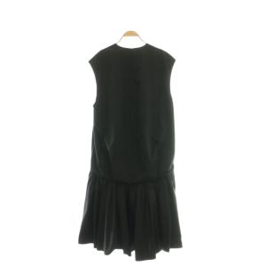 ADORE 24AW アルチザンタフタワンピース ロング ノースリーブ 38 ブラック /DF OS