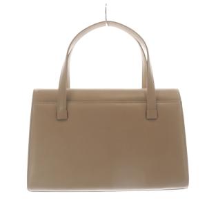 GIVENCHY レザー ハンドバッグ ロゴ ベージュ /SR OH
