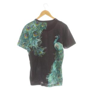 DOLCE&GABBANA 総柄 カットソー Tシャツ 半袖 46 バーガンディ /DF OS