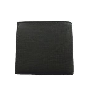 BALLY 二つ折り財布 レザー 黒 ブラック /SS OS