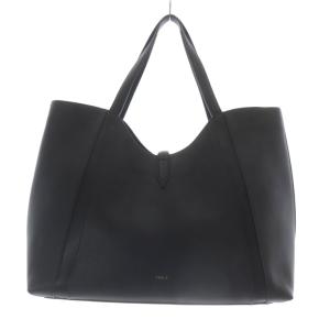 FURLA GOCCIA XL ホーボーバッグ トートバッグ ハンドバッグ レザー ロゴ 黒 ブラック /SR