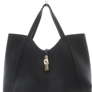 FURLA GOCCIA XL ホーボーバッグ トートバッグ ハンドバッグ レザー ロゴ 黒 ブラック /SR