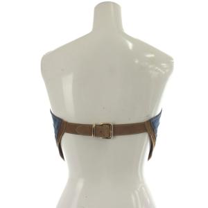 miumiu 24年 GWT064 Denim hanky hem top