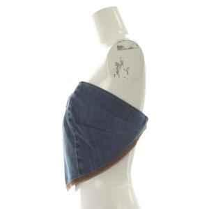 miumiu 24年 GWT064 Denim hanky hem top