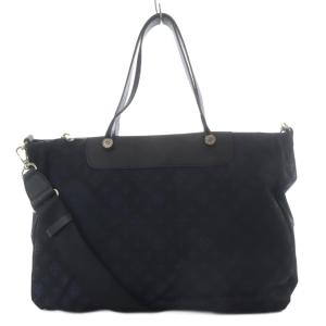 トートバッグ ショルダーバッグ 2way モノグラム 総柄 ナイロン ブラック ネイビー /YO22