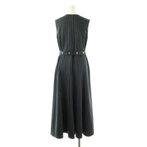 Diagram GRACE CONTINENTAL 25AW ストライプジャージワンピース ロング 36 ネイビー /DF OS