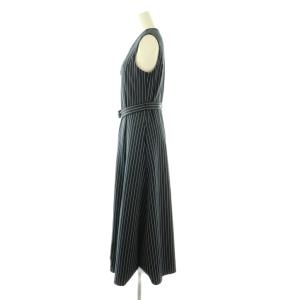Diagram GRACE CONTINENTAL 25AW ストライプジャージワンピース ロング 36 ネイビー /DF OS