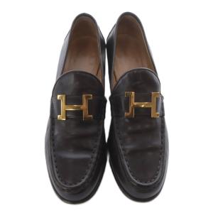 HERMES コンスタンス ローファー 36.5 ブラウン