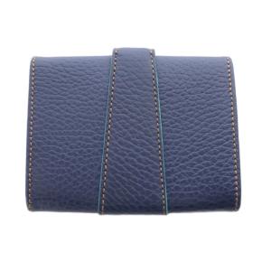 LOEWE ベルトモチーフ コインケース 小銭入れ レザー 紺 ネイビー /SR OH
