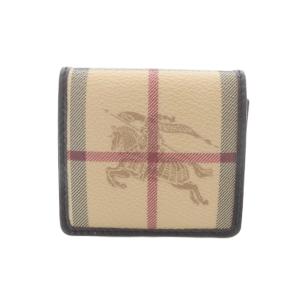 ノバチェック PVC コインケース ベージュ ブラウン