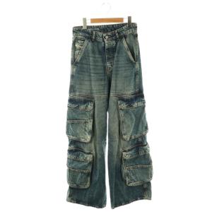 25SS D-Sire-Cargo-S デニムカーゴパンツ W23 ブルー