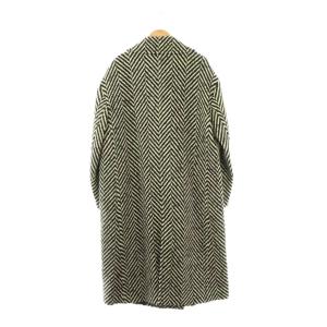 ADORE ビックヘリンボーンコート 36 ブラック ホワイト