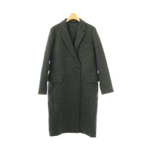 ウール ロングチェスターコート 38 チャコールブラック /ES OS