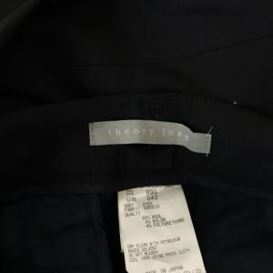 theory luxe SUPER120 ロールアップ パンツ 42 黒 ブラック /AG OS SH