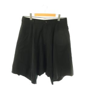 16SS ウールギャバジンサルエルショーツ S ブラック
