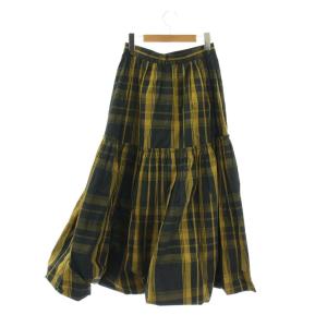 Apuweiser-riche タフタバルーンスカート ロング 1 チャコールグレー イエロー /DO OS