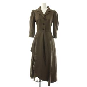 7分袖テーラードイレヘムワンピース 1 ダークブラウン /ES OS