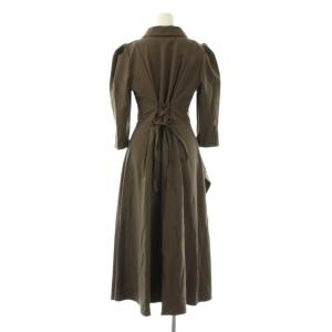 Rirandture 7分袖テーラードイレヘムワンピース 1 ダークブラウン /ES OS