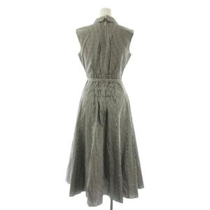 Apuweiser-riche 洗えるパール釦シアーシャツワンピース 0 ブラック ホワイト /ES OS