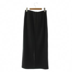 LOUNIE ウエストゴムロングタイトスカート 38 チャコールブラック /DO OS