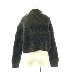 ROBERTO COLLINA 23AW モックネックニット セーター 長袖 アルパカ S チャコールグレー ブルー /DO OS