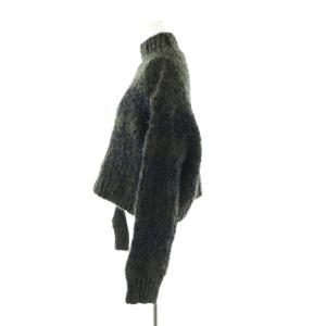 ROBERTO COLLINA 23AW モックネックニット セーター 長袖 アルパカ S チャコールグレー ブルー /DO OS
