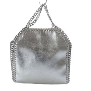 STELLA McCARTNEY ファラベラ タイニー トートバッグ 2way メタリック シルバーカラー