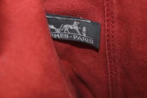 HERMES フールトゥGM キャンバス トートバッグ ハンドバッグ ボルドー /YO6 OH
