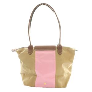 Longchamp ル プリアージュ カスタム トートバッグ 茶 ブラウン ピンク /SS OS