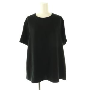 ROW CREPE GEMMA ブラウス 半袖 プルオーバー 38 黒 /NR OS