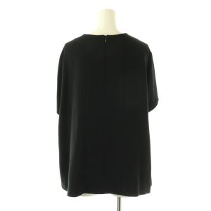 theory luxe ROW CREPE GEMMA ブラウス 半袖 プルオーバー 38 黒 /NR OS