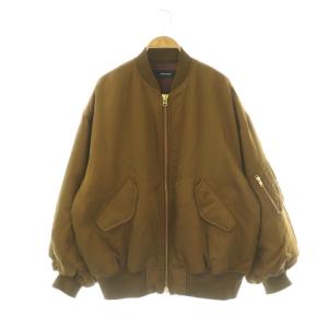 パッファー MA-1ジャケット アウター ブルゾン ジップアップ 茶 /NR OS