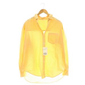 COTTON WASH シャツ ブラウス スキッパー F イエロー /CX OS