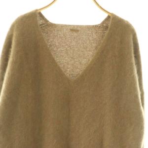 MUSE de Deuxieme Classe FUWAシャギーVネックプルオーバーニット セーター 長袖 ウール ベージュ /NR OS