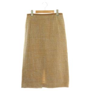 24AW ロービングツイード セミタイトスカート ロング 36 ベージュ 13-05-44-05358