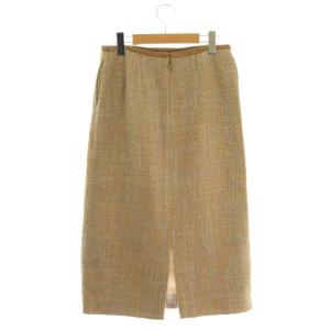 TOMORROWLAND collection 24AW ロービングツイード セミタイトスカート ロング 36 ベージュ 13-05-44-05358