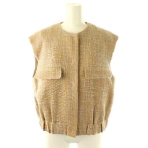 24AW ロービングツイード ジレ ベスト 36 黄色 イエロー ベージュ /AQ OS