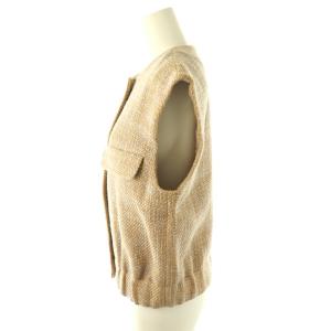 TOMORROWLAND collection 24AW ロービングツイード ジレ ベスト 36 黄色 イエロー ベージュ /AQ OS