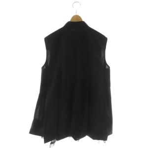 sacai 24SS Chiffon Mix Suiting Shirt 1 ブラック