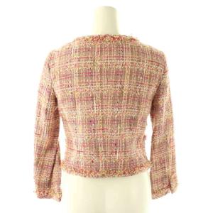 Maglie par ef-de ノーカラーツイードジャケット リネン混 5 マルチカラー /HK OS