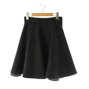 MG807 ウールフレアスカート ミニ 36 ネイビー /HK OS