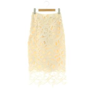 オリジナルリボンレーススカート タイトスカート ロング 36 アイボリー /DF OS SH