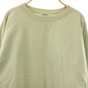 AURALEE SUPER HIGH GAUGE SWEAT BIG P/O カットソー スウェット 長袖 4 ライトカーキ
